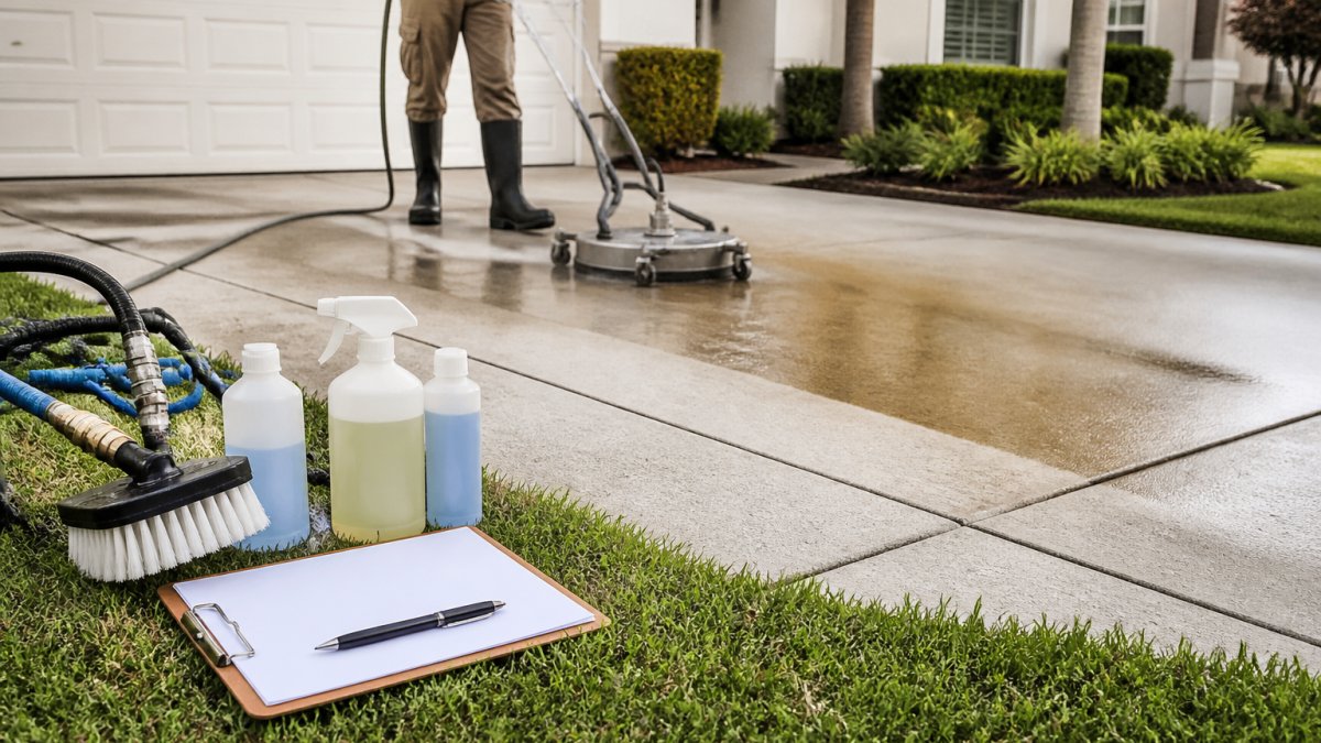 What Residential Driveway Cleaning Service Pricing Really Covers